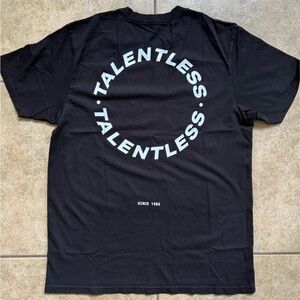 Talentless Black Circle Logo Shirt Size Large Tee New FAST SHIPPING